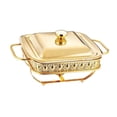 thumbnail image 1 of DOLITY Chafing Dish Buffet Chafer Set with Water Pan for Restaurant Banquet Parties Gold, 1 of 9