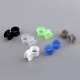 thumbnail image 4 of Milaget 12 Pcs Jauge d'Oreille Double Évasée en Silicone Solide Extensible 8mm, 4 of 9