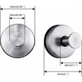 thumbnail image 5 of Crochets à Ventouse en Acier Anti-Empreintes Digitales, Acier Inoxydable Durable Réutilisable Sans Perçage pour Salle de Bain Cuisine Peignoir Cintre, Petite Surface Surface Lisse Style Classique et Simple, 2 Pcs, 5 of 5