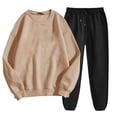 thumbnail image 2 of Yuyuzo Sweatsuits for Women Crewneck Sweatshirts Jogger Sweatpants 2 Piece Outfits Color Block Tracksuits, 2 of 6