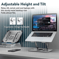 thumbnail image 2 of RISE Swivel Adjustable Laptop Desk Stand 2.0- White, 2 of 5