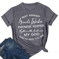thumbnail image 5 of B91xZ T-Shirts à Manches Courtes pour Femmes, Col Rond, Gris TG, 5 of 5