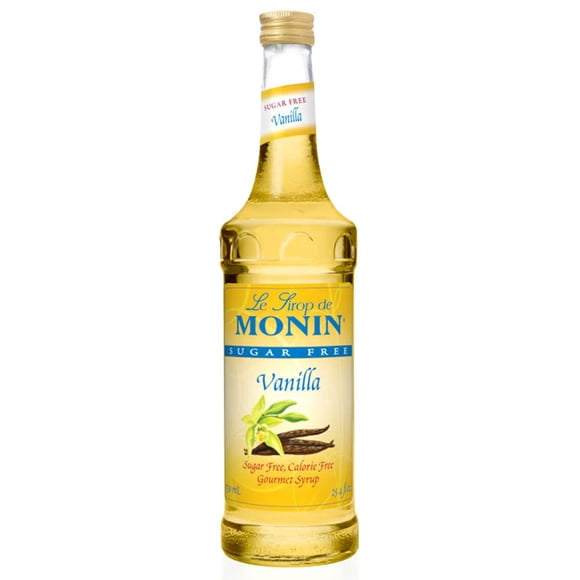 Monin - Sugar Free Vanilla Syrup, Bold Vanilla Bean Flavour, Great For Coffee, Cocktails, & Lattes, Gluten-Free, Non-Gmo (750 Ml)