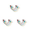 thumbnail image 4 of bedienty 6 Pieces Effect Pedal Cable Studio Shielding Electric Bass Cords Musical Audio Wire Line Repair Metal Connector Part 15cm 3Set, 4 of 6