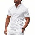 thumbnail image 1 of asjyhkr Mens Summer Shirts Short Sleeve Fashion 2025 Golf Shirts Button Quick Drying Comfy Soft Athletic Tees, 1 of 9