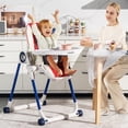 thumbnail image 2 of Babyjoy Chaise Haute pour Bébé Pliable Chaise d'Alimentation avec 4 Roues Verrouillables Colorée, 2 of 8
