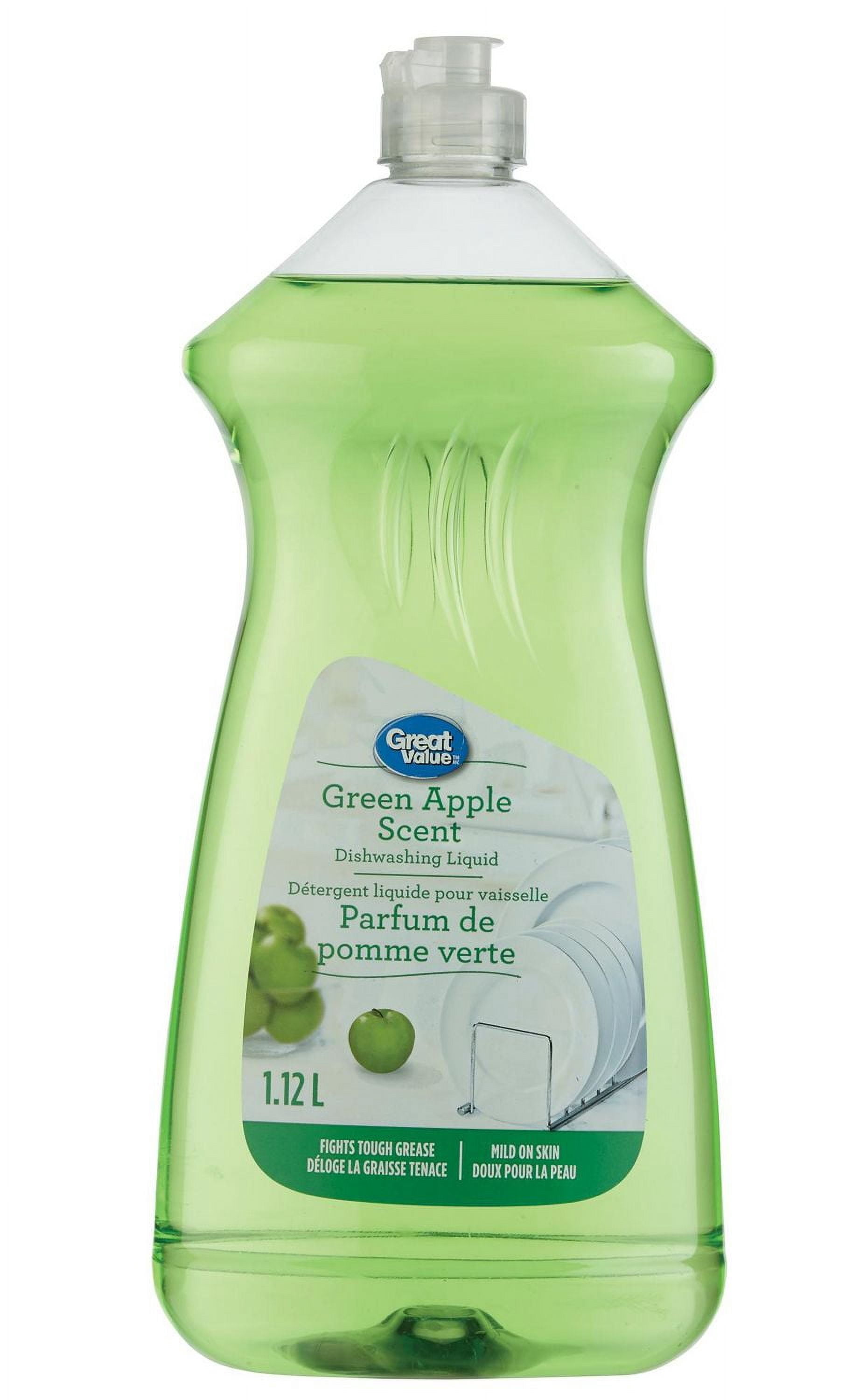 Great Value Green Apple Scent Dishwashing Liquid 1.12L