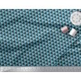 thumbnail image 2 of Soimoi Blue Cotton Voile Fabric Triangle Geometric Printed Fabric 1 Yard 42 Inch Wide, 2 of 3