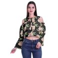 thumbnail image 1 of Moomaya Plus Size Cold Shoulder Top Printed Ladies Tops Blouses Women Party Tops, 1 of 4