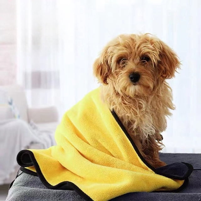 Microfiber Pet Grooming Towel Super Absorbent Washcloth for Gentle Bathing and Cleaning