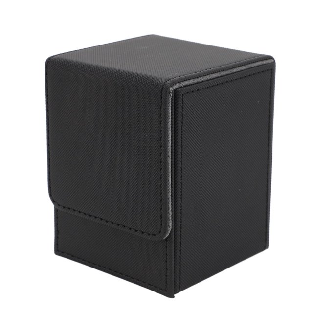 100 Card Holder Box with PU Leather, Scratch , Wearproof, Closure, Suitable for Tabletop Storage, Ideal Gift for Collectors