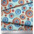 thumbnail image 3 of Soimoi Moss Georgette Fabric Brush Stroke Abstract Printed Craft Fabric by the Yard 42 Inch Wide, 3 of 3