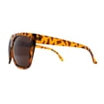 thumbnail image 4 of Mens Classic Flat Top Oversize Gangster Rectangle Plastic Sunglasses Tortoise Brown, 4 of 4