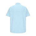 thumbnail image 3 of cfhntfmh Short Sleeve Shirts for Men Button down Summer Casual Collared V Neck Tops Solid Color Beach Blouses, 3 of 5