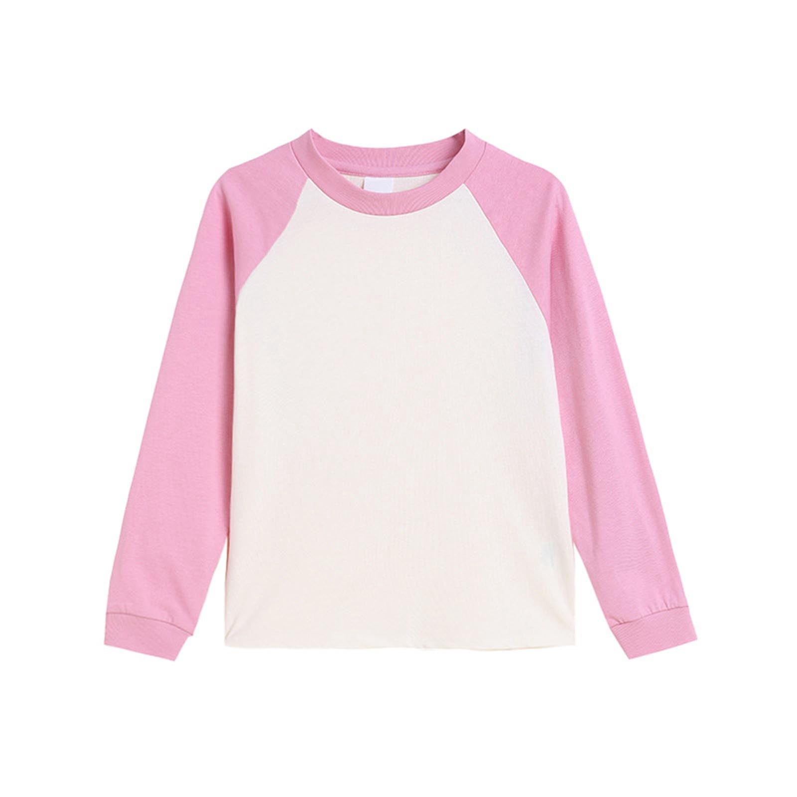 Haut Raglan à Manches Longues pour Enfants, Col Rond, Chandail à Enfiler, Chemise Douce et Décontractée, Tenue Confortable pour Garçons et Filles, Unisexe, Tenue Décontractée de Tous les Jours pour Tout-Petits