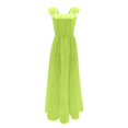 thumbnail image 4 of Jusqu'à 60 % de Rabais! pstuiky Robes d'Été Femmes Été Boho Smockées Robes de Plage Sans Manches à Bretelles Florales Fluides à Étages Fête Midi Décontractée Robe d'Été Loisirs Soldes Aujourd'hui Liquidation Blanc, 4 of 7