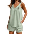 thumbnail image 2 of Japceit Ensembles de Pyjama pour Femmes 2 Pcs Femmes Maison Mode Décontractée de Pâques Hauts et Pantalons Imprimés Ensemble de Pyjama à Manches Courtes avec Poches, 2 of 9