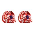 thumbnail image 4 of VONKY Japanese Drawstring Bag Coin Purse Food Pouch Durable and Portable Red 14x12x16cm 2Set, 4 of 6