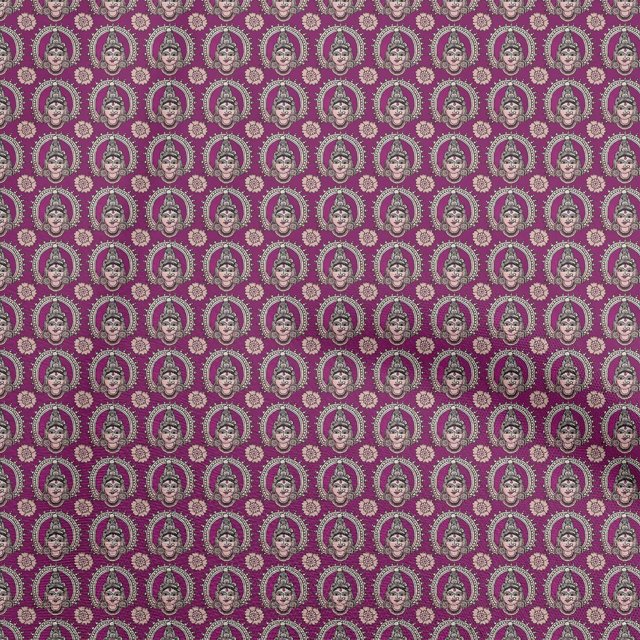 oneOone Rayon Magenta Fabric Craft Projects Decor Fabric Printed By The Yard 56 Inch Wide