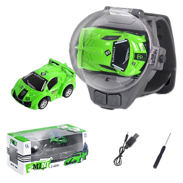 TIMIFIS Toys Mini Remote Control Watch Car Toy 2.4GHz Wrist Racing Car Watch USB Charging Cartoon Small RC Interactive Gift Boys Girls Birthday Sports Outdoor Toys - Summer