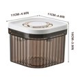 thumbnail image 2 of TopLLC Storage Bins Réservoir de Stockage à Pression Farine Collations Boîte de Rangement Multigrains Plastique Lait en Poudre pour Enfants Grand Poudre de Riz Réservoir Scellé Sacs de Rangement, 2 of 2
