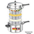 thumbnail image 2 of Prestige Popular Plus Virgin Aluminium Pressure Cooker, 7.5L, Silver, 2 of 5