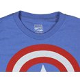 thumbnail image 2 of Marvel Universe Captain America Shield Men's T-Shirt (Light Blue, Small), 2 of 2