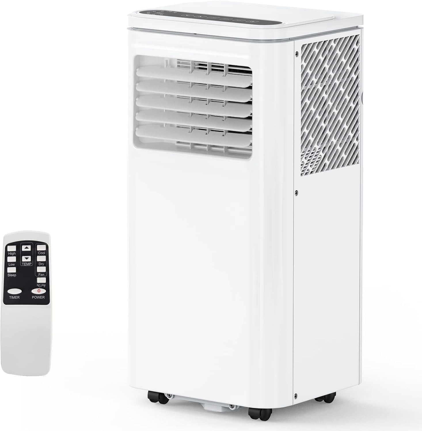 Garvee Versatile 10000 BTU Portable Air Conditioner - 3-in-1 AC, Fast Cooling, Dehumidifier & Fan, 4-Way Swing, LED/LCD, Remote, 24h Timer, 360° Wheels, for Bedroom & Office