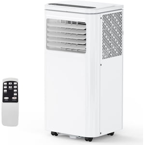 Garvee Versatile 10000 BTU Portable Air Conditioner - 3-in-1 AC, Fast Cooling, Dehumidifier & Fan, 4-Way Swing, LED/LCD, Remote, 24h Timer, 360° Wheels, for Bedroom & Office