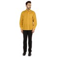 thumbnail image 4 of Bestman Solid Long Sleeve Shirt For Mens Front Double Button Placket Chinese Collar Shirt, 4 of 7