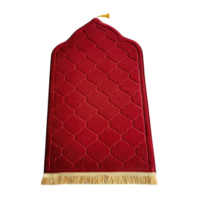 Home Office Mat 32 in x 20 in Foldable Flannel Prayer Rug with Non-Slip Backing for Church Travel Camping