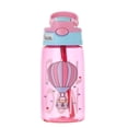 thumbnail image 1 of 480ML Water Bottle for School Kids Girls Boys  Portable Cartoon Patterns Print Water Bottle with Straw for Toddler Kids, 1 of 5