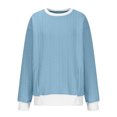 thumbnail image 5 of MeetoTime Women's Crewneck Sweatshirts Fall Long Sleeve Oversized Pullover Sweatshirts with Pockets, 5 of 5