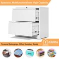 thumbnail image 2 of AOBABO 28" Locking 2 Drawer Metal Filing Cabinet, Fully Assembled, White, 2 of 7