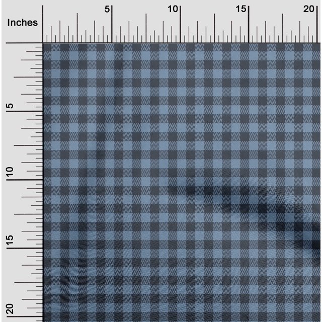 oneOone Georgette Viscose Fabric Gingham Check Print Sewing Fabric BTY 42 Inch Wide