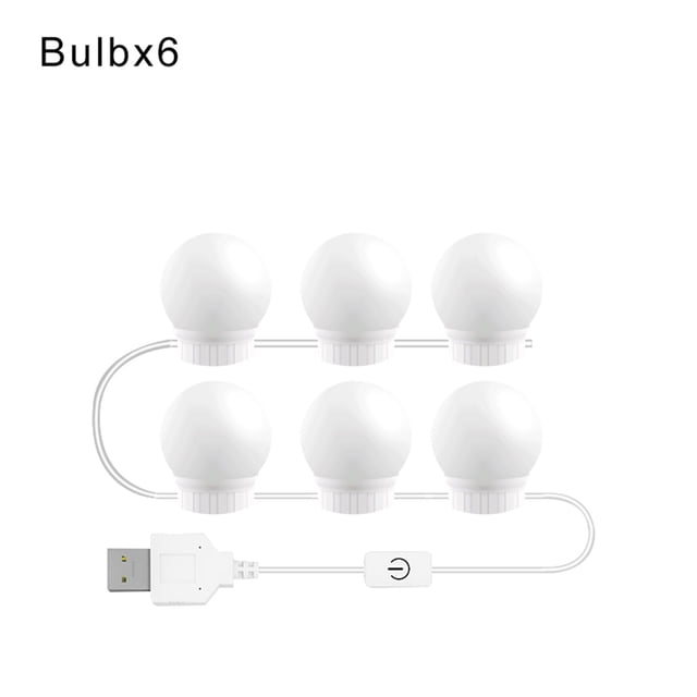 LED Makeup Mirror Light Full Backlit Mirror USB Table Mirror with Light 6 10 14Bulbs Lights ,Widely Use