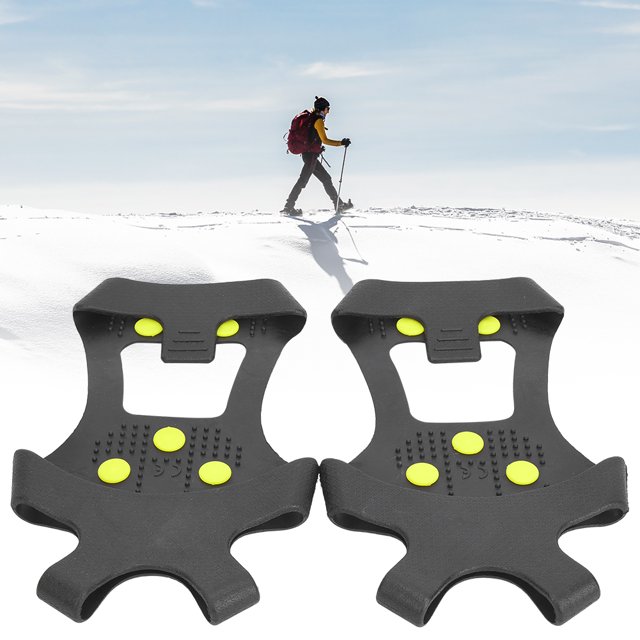 Shoe Spikes For Snow And Ice, TPE Ice Cleats Spikes Shoes with 10 Teeth For Hiking Climbing