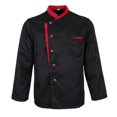 thumbnail image 2 of fastboy Veste de Chef à Manches Longues, Uniforme de Cuisine pour Hôtel, Noir 3TG, 2 of 6