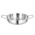 thumbnail image 4 of Korean Ramen Pot Thicken Fast Heating Stainless Steel Double Ear Seafood Pot 28cm thicken, 4 of 8