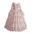 thumbnail image 2 of CEHVOM Robe Vintage Gothique de Cour pour Femmes, Jupe à Volants en Dentelle, 2 of 6