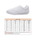 thumbnail image 2 of MAWCLOS Espadrilles de Danse pour Garçons Bout Rond Chaussures de Cheerleading Lacets Légers Cheer Bas Gym Trainer Blanc 2Y, 2 of 9