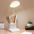 thumbnail image 4 of LED Desk Lamp for and College Dorm, Eye-Caring Reading Light with 3 Color Modes, Dimmable, Rechargeable USB, Flexible Gooseneck, Pen Holder and Phone Stand for Study and Bedside, 4 of 7