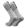 thumbnail image 1 of Graflsoa Hexagon Mesh Design Soccer Socks with Cushioned Sole, Grey - Chinlon & Spandex, Size 38-45, Multi-Color Options, 1 of 6