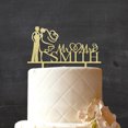 thumbnail image 2 of Mr & Mrs Custom Wedding Cake Topper Persoanlized Rustic Bride And Groom Cake Topper Cake Decoration 7-8 Inches Wide, 2 of 3