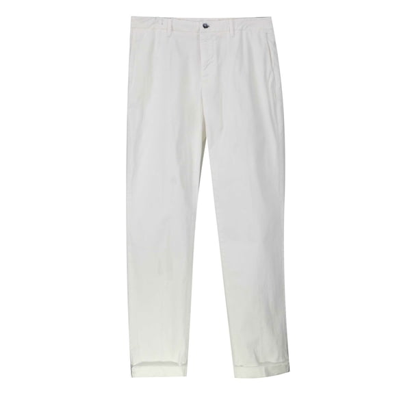 Mason's Women's White New York Cotton Chino Pants & Capri - 14