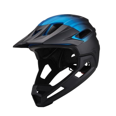jinwen Full Face Bike Helmet Hat Downhill Protective Helmets Cycling Helmet black blue