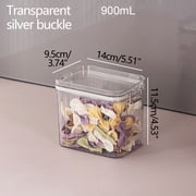 Fwttom Food Storage Containers with Lids, White Plastic Food Containers with Lids, Kitchen Storage Containers for Cereals, Dry Fruit & Tea
