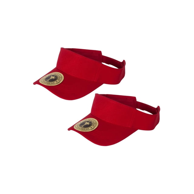 TopHeadwear Lot de 2 Visières de Soleil Taille Jeunesse - Rouge