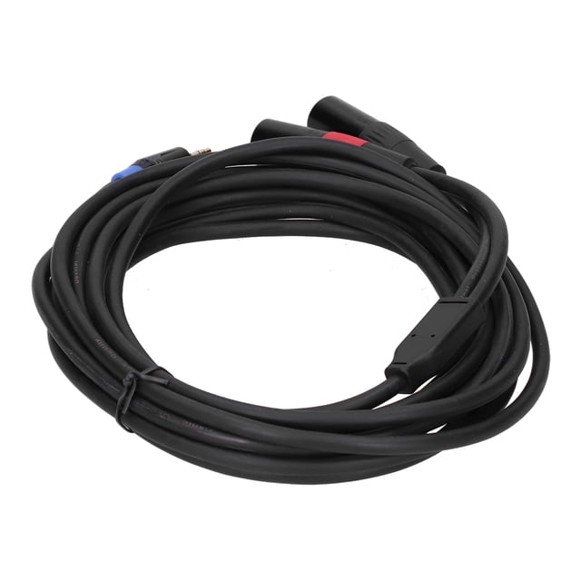 Domqga 3.5mm To Dual 3Pin XLR Male Audio Cable Microphone Adapter Y Splitter Cord