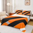thumbnail image 1 of Erosebridal Abstract Geometry Lines Bed Sheets Queen,Orange Aesthetic Art Bedding Queen Size,Geometric Pattern Sheet Set Queen,Microfiber Room Decoration,4pcs, 1 of 7